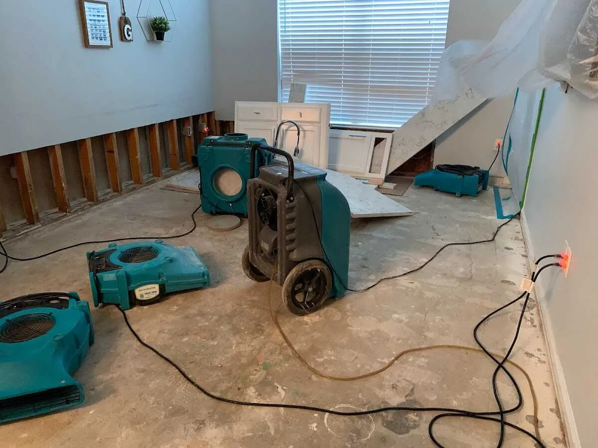 Dehumidifier in flood-cut room for Water Extraction & Removal in Lake City